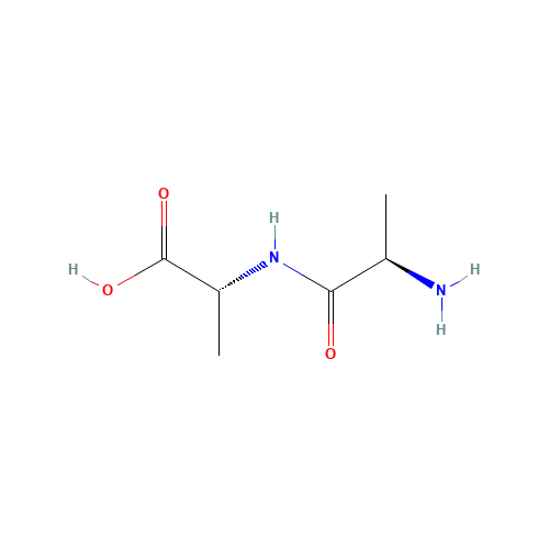 D-Alanyl-D-alanine (CAS: 923-16-0) - Chemical Structure and Molecular Formula 