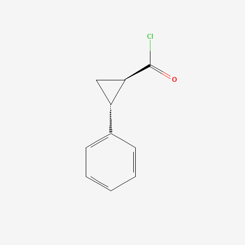 TRANS-2-PHENYL-1-CYCLOPROPANECARBONYL CHLORIDE (CAS: 939-87-7) - Chemical Structure and Molecular Formula 