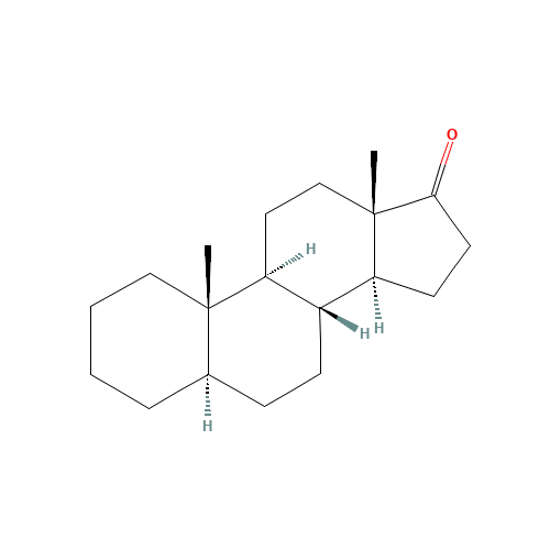 5ALPHA-ANDROSTAN-17-ONE (CAS: 963-74-6) - Chemical Structure and Molecular Formula 