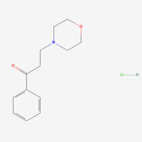 BETA-(4-MORPHOLINO)PROPIOPHENONE HYDROCHLORIDE (CAS: 1020-16-2) - Chemical Structure and Molecular Formula 
