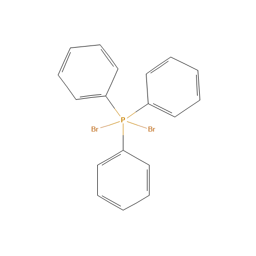 TRIPHENYLPHOSPHINE DIBROMIDE (CAS: 1034-39-5) - Chemical Structure and Molecular Formula 
