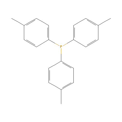 TRI-P-TOLYLPHOSPHINE (CAS: 1038-95-5) - Chemical Structure and Molecular Formula 