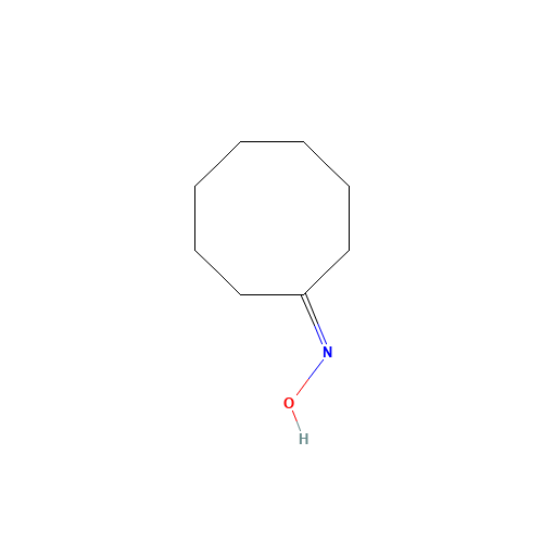 CYCLOOCTANONE OXIME (CAS: 1074-51-7) - Chemical Structure and Molecular Formula 