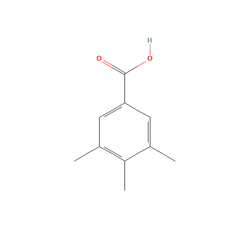 3,4,5-TRIMETHYLBENZOIC ACID (CAS: 1076-88-6) - Chemical Structure and Molecular Formula 