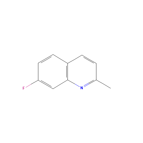7-FLUORO-2-METHYLQUINOLINE (CAS: 1128-74-1) - Chemical Structure and Molecular Formula 