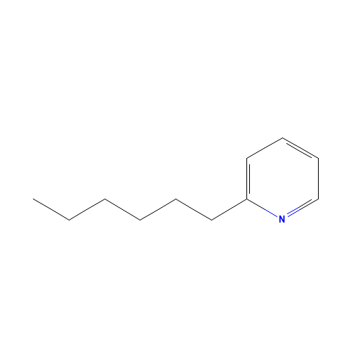 2-Hexylpyridine (CAS: 1129-69-7) - Chemical Structure and Molecular Formula 