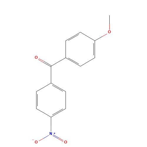 4-METHOXY-4'-NITROBENZOPHENONE (CAS: 1151-94-6) - Chemical Structure and Molecular Formula 