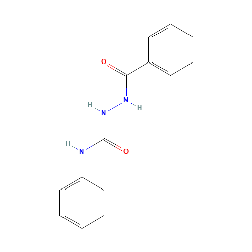 1-BENZOYL-4-PHENYLSEMICARBAZIDE (CAS: 1152-32-5) - Chemical Structure and Molecular Formula 
