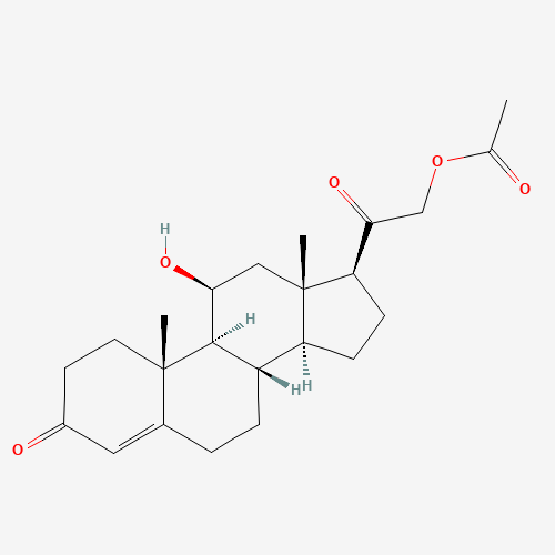 CORTICOSTERONE 21-ACETATE (CAS: 1173-26-8) - Chemical Structure and Molecular Formula 