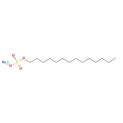 SODIUM TETRADECYL SULFATE (CAS: 1191-50-0) - Chemical Structure and Molecular Formula 