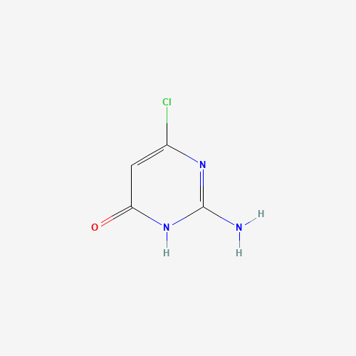 2-Amino-6-chloro-4-pyrimidinol (CAS: 1194-21-4) - Chemical Structure and Molecular Formula 