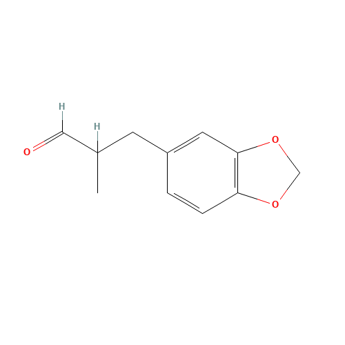 2-Methyl-3-(3,4-methylenedioxyphenyl)propanal (CAS: 1205-17-0) - Chemical Structure and Molecular Formula 
