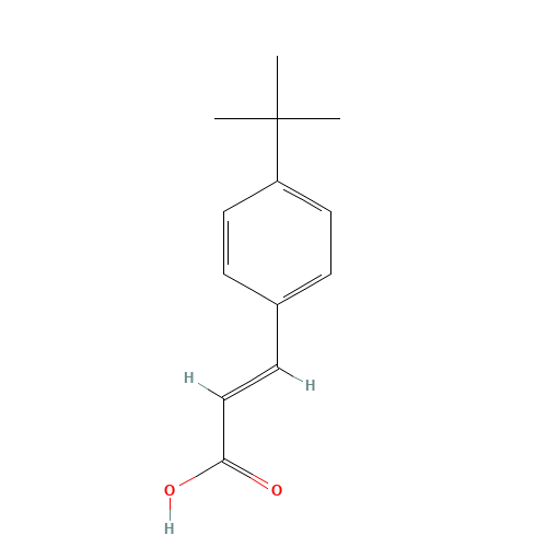 4-(TERT-BUTYL)CINNAMIC ACID (CAS: 1208-65-7) - Chemical Structure and Molecular Formula 