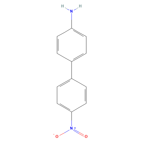 4-AMINO-4'-NITROBIPHENYL (CAS: 1211-40-1) - Chemical Structure and Molecular Formula 