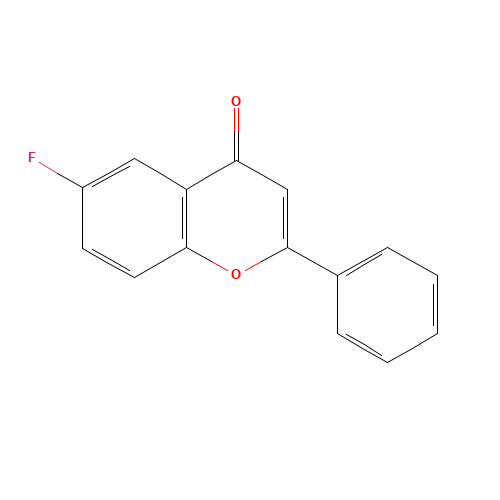 6-FLUOROFLAVONE (CAS: 1218-82-2) - Chemical Structure and Molecular Formula 