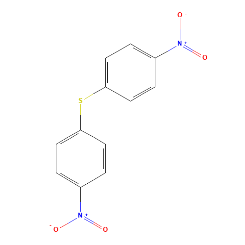 BIS(4-NITROPHENYL) SULFIDE (CAS: 1223-31-0) - Chemical Structure and Molecular Formula 