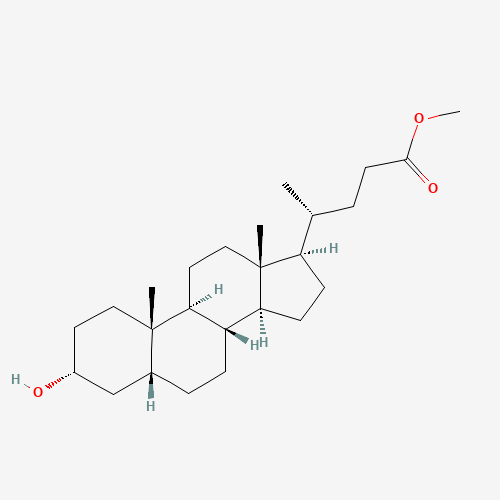 3-ALPHA-HYDROXY-5-BETA-CHOLAN-24-OIC ACID METHYL ESTER (CAS: 1249-75-8) - Chemical Structure and Molecular Formula 
