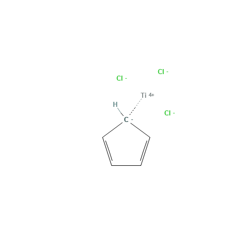 CYCLOPENTADIENYLTITANIUM TRICHLORIDE (CAS: 1270-98-0) - Chemical Structure and Molecular Formula 
