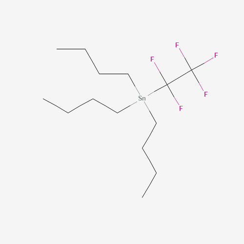 TRIBUTYL(PENTAFLUOROETHYL)STANNANE (CAS: 1426-66-0) - Chemical Structure and Molecular Formula 