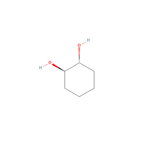 TRANS-1,2-CYCLOHEXANEDIOL (CAS: 1460-57-7) - Chemical Structure and Molecular Formula 