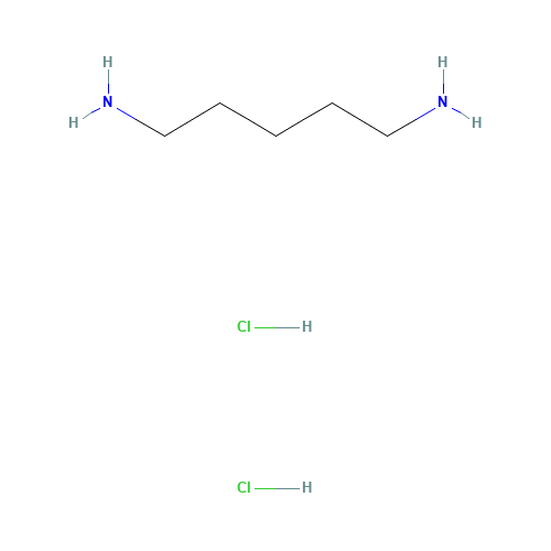 1,5-DIAMINOPENTANE DIHYDROCHLORIDE (CAS: 1476-39-7) - Chemical Structure and Molecular Formula 