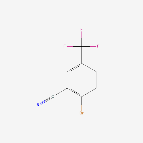 2-Bromo-5-(trifluoromethyl)benzonitrile (CAS: 1483-55-2) - Chemical Structure and Molecular Formula 