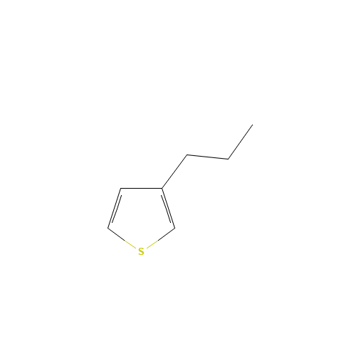3-N-PROPYLTHIOPHENE (CAS: 1518-75-8) - Chemical Structure and Molecular Formula 