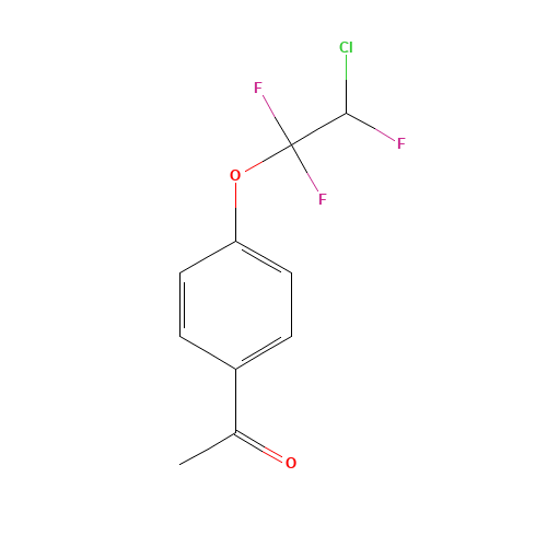 1-[4-(2-CHLORO-1,1,2-TRIFLUORO-ETHOXY)-PHENYL]-ETHANONE (CAS: 1536-63-6) - Chemical Structure and Molecular Formula 