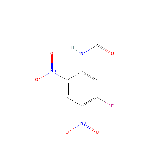 2,4-DINITRO-5-FLUOROACETANILIDE (CAS: 1548-18-1) - Chemical Structure and Molecular Formula 
