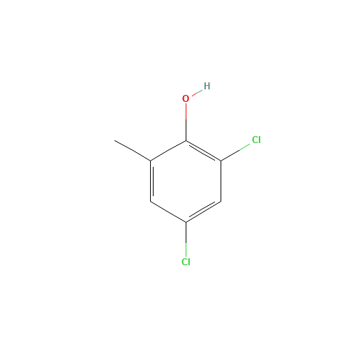 2,4-DICHLORO-6-METHYLPHENOL (CAS: 1570-65-6) - Chemical Structure and Molecular Formula 