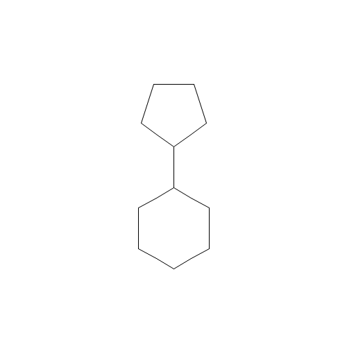 CYCLOPENTYL CYCLOHEXANE (CAS: 1606-08-2) - Chemical Structure and Molecular Formula 