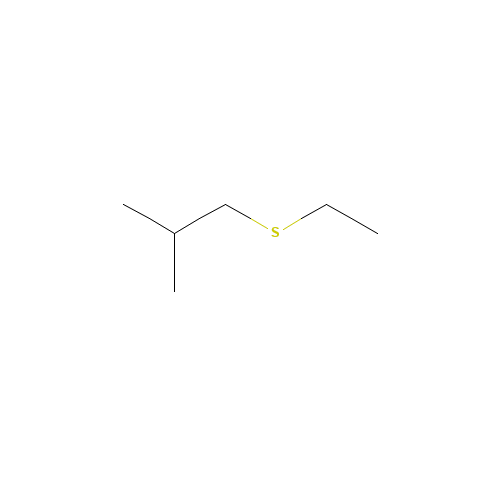 ETHYL ISOBUTYL SULFIDE (CAS: 1613-45-2) - Chemical Structure and Molecular Formula 