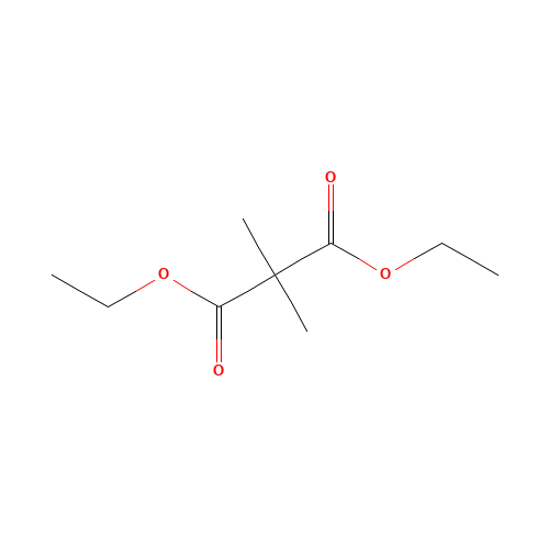 DIETHYL DIMETHYLMALONATE (CAS: 1619-62-1) - Chemical Structure and Molecular Formula 