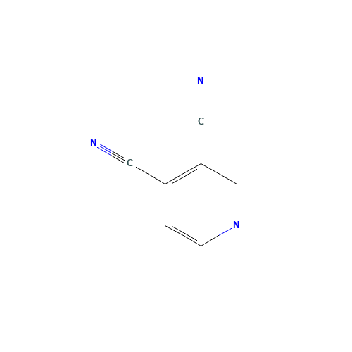 PYRIDINE-3,4-DICARBONITRILE (CAS: 1633-44-9) - Chemical Structure and Molecular Formula 