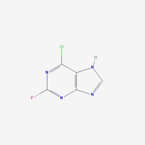6-Chloro-2-fluoropurine (CAS: 1651-29-2) - Chemical Structure and Molecular Formula 