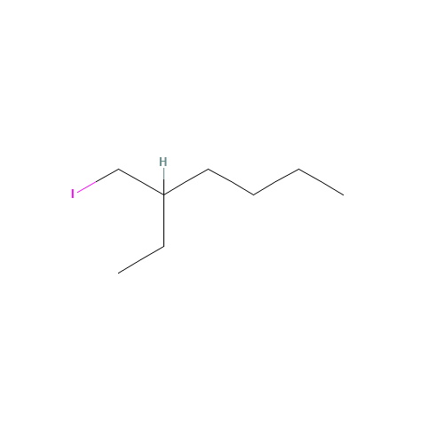 2-ETHYLHEXYL IODIDE (CAS: 1653-16-3) - Chemical Structure and Molecular Formula 