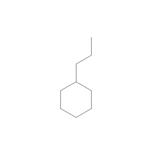 PROPYLCYCLOHEXANE (CAS: 1678-92-8) - Chemical Structure and Molecular Formula 