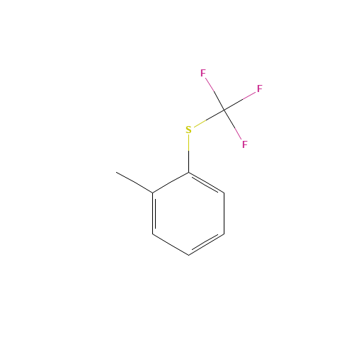 1-METHYL-2-TRIFLUOROMETHYLSULFANYL-BENZENE (CAS: 1736-75-0) - Chemical Structure and Molecular Formula 