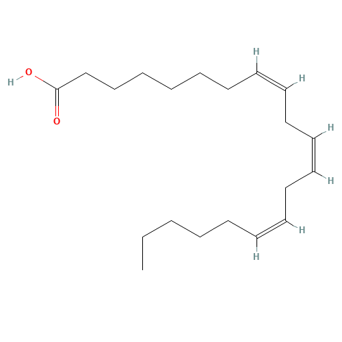 CIS-8,11,14-EICOSATRIENOIC ACID (CAS: 1783-84-2) - Chemical Structure and Molecular Formula 