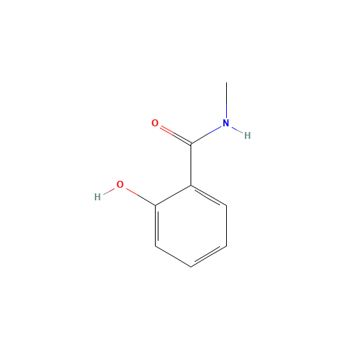 N-METHYLSALICYLAMIDE (CAS: 1862-88-0) - Chemical Structure and Molecular Formula 