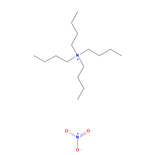 Tetrabutylammonium nitrate (CAS: 1941-27-1) - Chemical Structure and Molecular Formula 