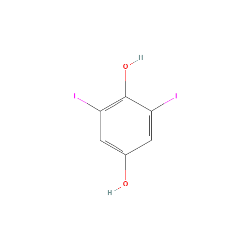 2 6-DIIODOHYDROQUINONE (CAS: 1955-21-1) - Chemical Structure and Molecular Formula 