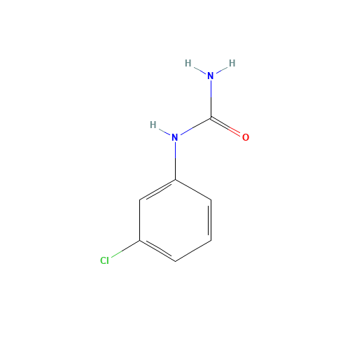 M-CHLOROPHENYLUREA (CAS: 1967-27-7) - Chemical Structure and Molecular Formula 