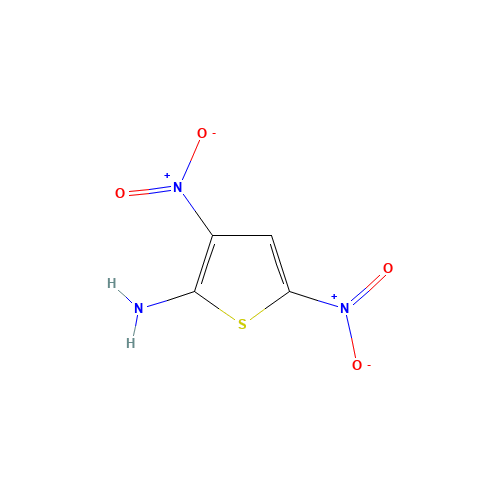 2-Amino-3,5-dinitrothiophene (CAS: 2045-70-7) - Chemical Structure and Molecular Formula 