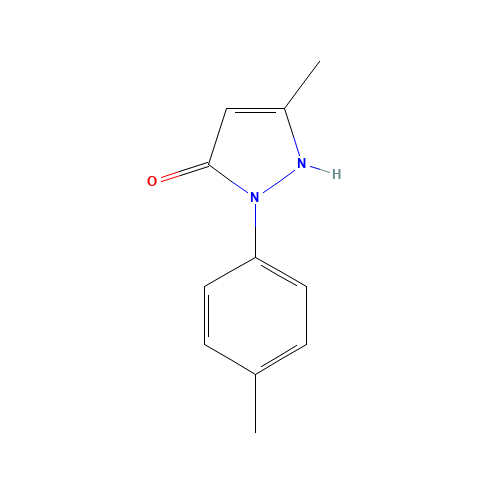 3-METHYL-1-(4-METHYLPHENYL)-1H-PYRAZOL-5-OL (CAS: 2046-03-9) - Chemical Structure and Molecular Formula 