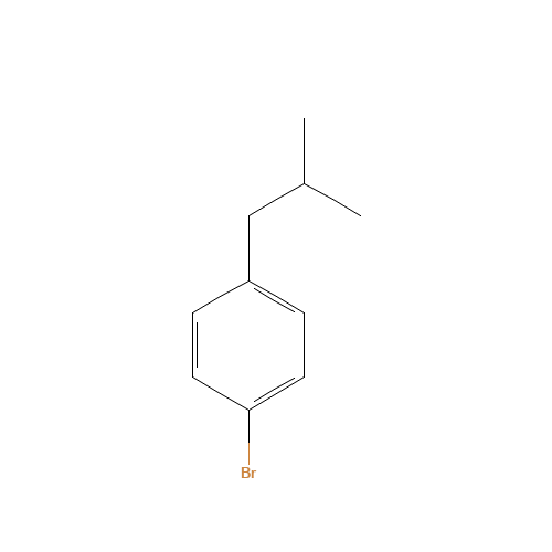 1-BROMO-4-ISOBUTYLBENZENE (CAS: 2051-99-2) - Chemical Structure and Molecular Formula 