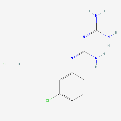 1-(3-CHLOROPHENYL)BIGUANIDE HYDROCHLORIDE chemical structure 1-(3-CHLOROPHENYL)BIGUANIDE HYDROCHLORIDE (CAS: 2113-05-5) - Chemical Structure and Molecular Formula