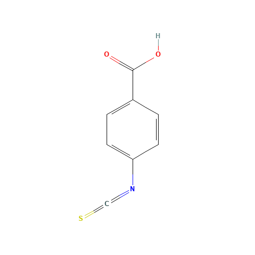 4-CARBOXYPHENYL ISOTHIOCYANATE (CAS: 2131-62-6) - Chemical Structure and Molecular Formula 