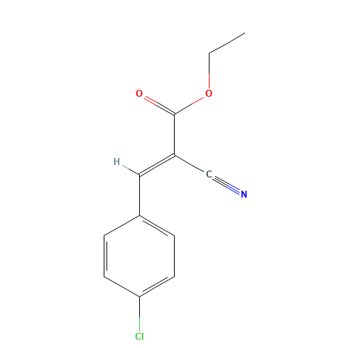 ETHYL 3-(4-CHLOROPHENYL)-2-CYANOACRYLATE (CAS: 2169-68-8) - Chemical Structure and Molecular Formula 