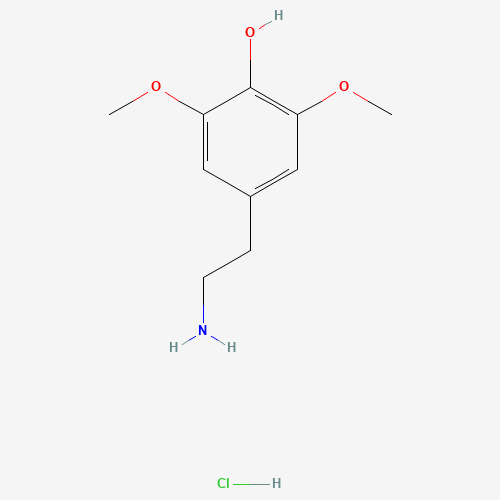 3,5-DIMETHOXY-4-HYDROXYPHENETHYLAMINE HYDROCHLORIDE (CAS: 2176-14-9) - Chemical Structure and Molecular Formula 
